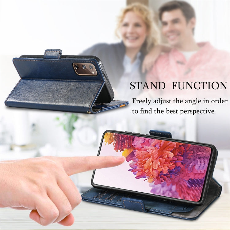For Samsung Galaxy S20 FE CaseNeo Splicing Dual Magnetic Buckle Leather Case with Holder & Card Slots & Wallet