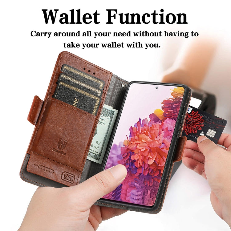 For Samsung Galaxy S20 FE CaseNeo Splicing Dual Magnetic Buckle Leather Case with Holder & Card Slots & Wallet