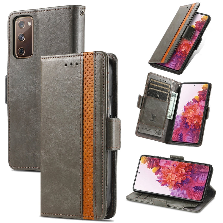 For Samsung Galaxy S20 FE CaseNeo Splicing Dual Magnetic Buckle Leather Case with Holder & Card Slots & Wallet