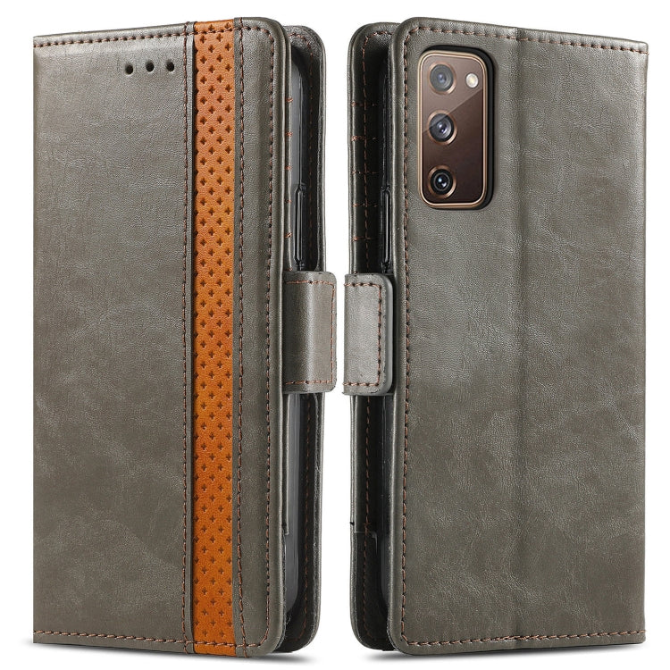 For Samsung Galaxy S20 FE CaseNeo Splicing Dual Magnetic Buckle Leather Case with Holder & Card Slots & Wallet