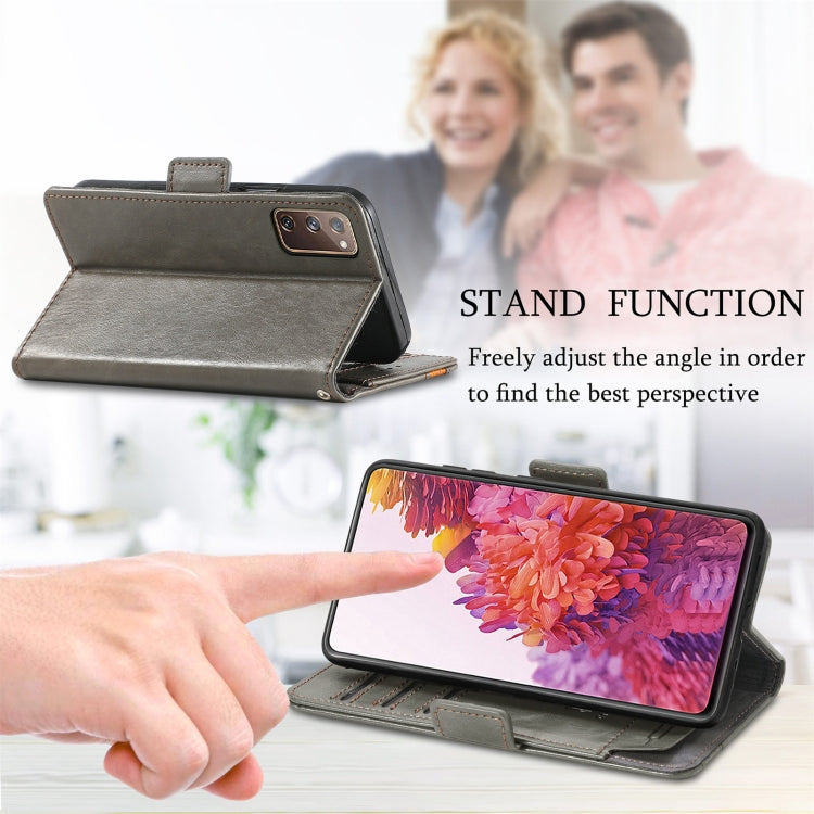 For Samsung Galaxy S20 FE CaseNeo Splicing Dual Magnetic Buckle Leather Case with Holder & Card Slots & Wallet