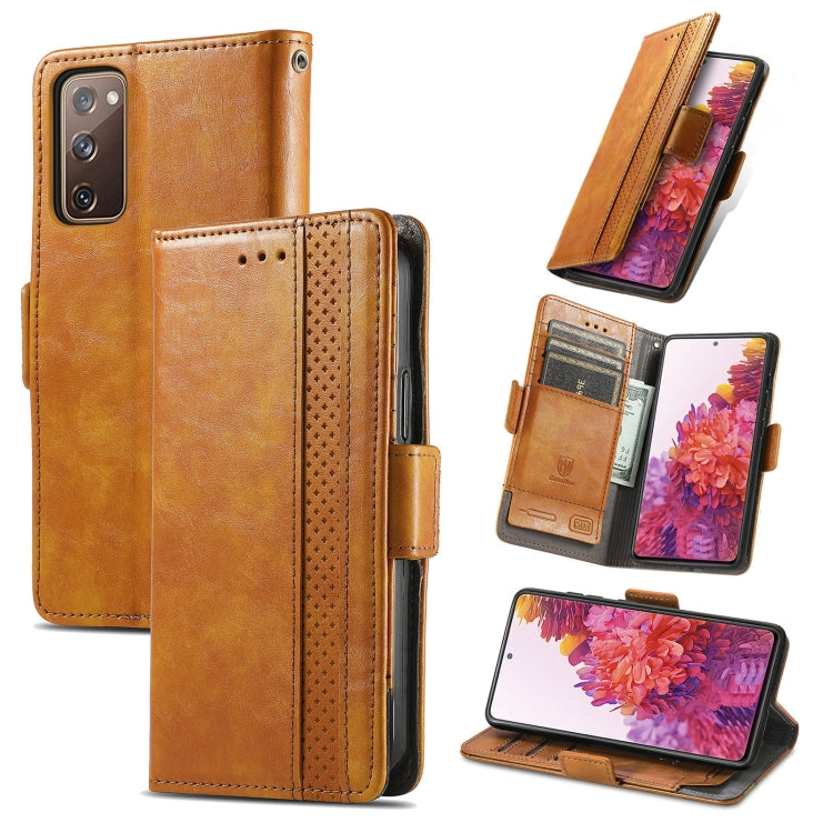 For Samsung Galaxy S20 FE CaseNeo Splicing Dual Magnetic Buckle Leather Case with Holder & Card Slots & Wallet