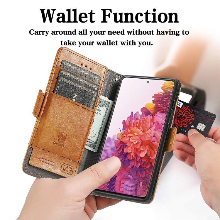 For Samsung Galaxy S20 FE CaseNeo Splicing Dual Magnetic Buckle Leather Case with Holder & Card Slots & Wallet
