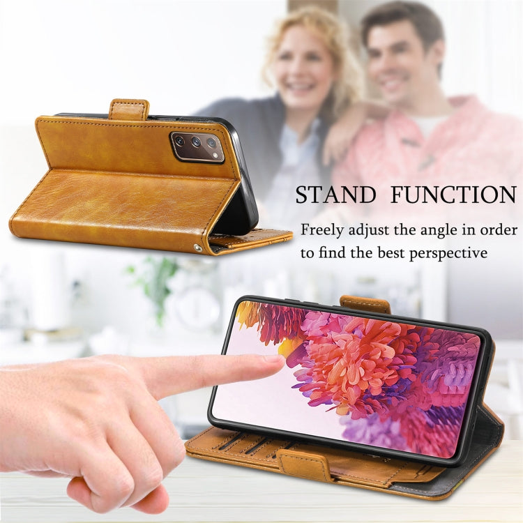 For Samsung Galaxy S20 FE CaseNeo Splicing Dual Magnetic Buckle Leather Case with Holder & Card Slots & Wallet