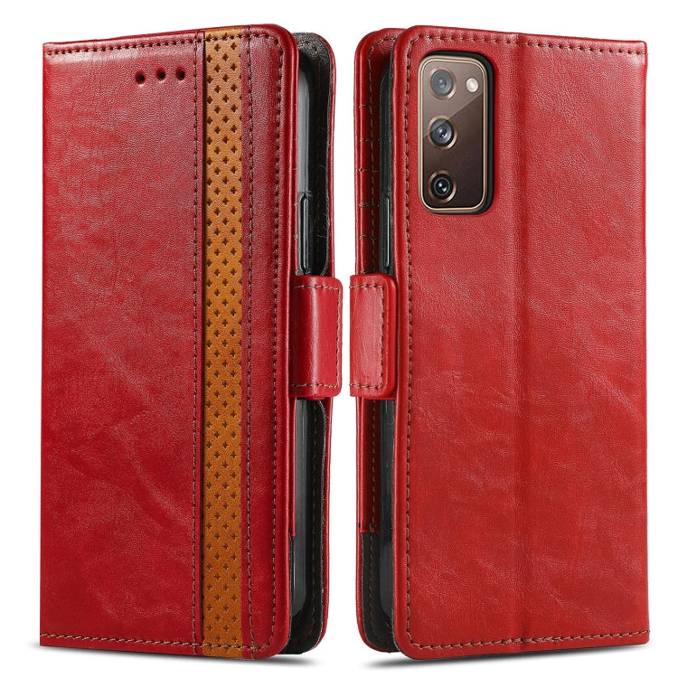 For Samsung Galaxy S20 FE CaseNeo Splicing Dual Magnetic Buckle Leather Case with Holder & Card Slots & Wallet