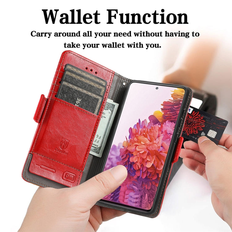 For Samsung Galaxy S20 FE CaseNeo Splicing Dual Magnetic Buckle Leather Case with Holder & Card Slots & Wallet