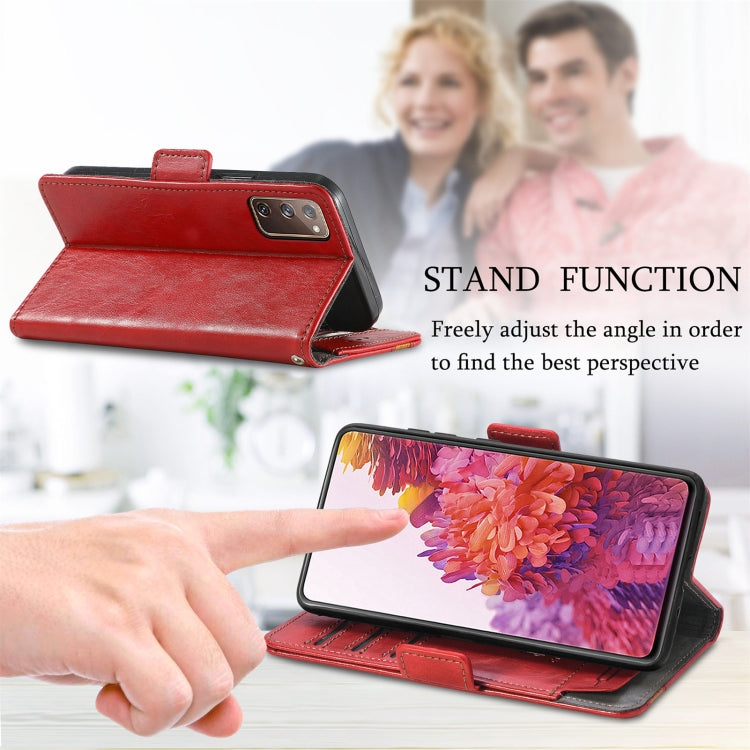 For Samsung Galaxy S20 FE CaseNeo Splicing Dual Magnetic Buckle Leather Case with Holder & Card Slots & Wallet