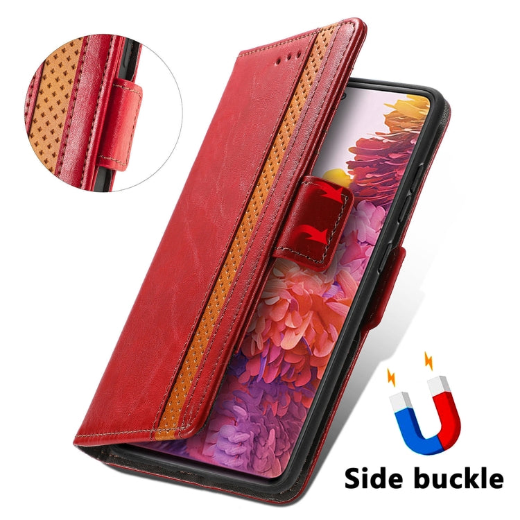 For Samsung Galaxy S20 FE CaseNeo Splicing Dual Magnetic Buckle Leather Case with Holder & Card Slots & Wallet