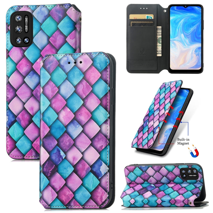For Doogee N40 Pro CaseNeo Colorful Magnetic Leather Case with Holder & Card Slot & Wallet