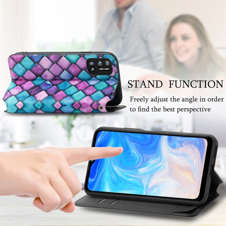 For Doogee N40 Pro CaseNeo Colorful Magnetic Leather Case with Holder & Card Slot & Wallet