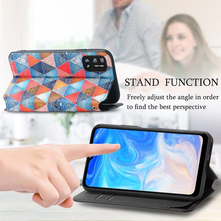 For Doogee N40 Pro CaseNeo Colorful Magnetic Leather Case with Holder & Card Slot & Wallet