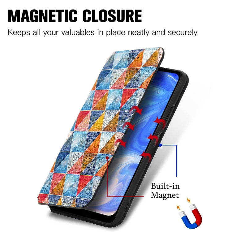 For Doogee N40 Pro CaseNeo Colorful Magnetic Leather Case with Holder & Card Slot & Wallet