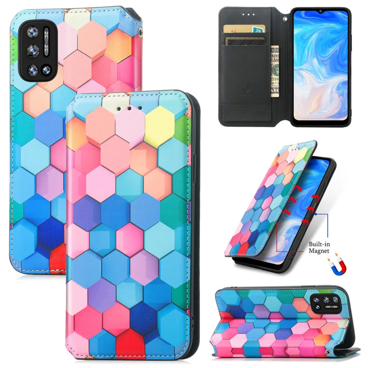 For Doogee N40 Pro CaseNeo Colorful Magnetic Leather Case with Holder & Card Slot & Wallet