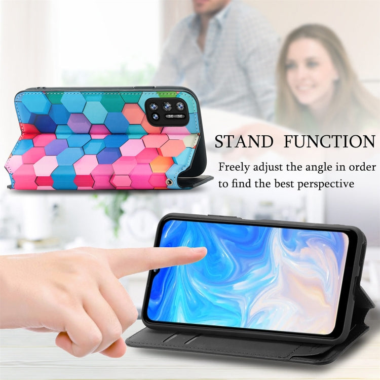 For Doogee N40 Pro CaseNeo Colorful Magnetic Leather Case with Holder & Card Slot & Wallet