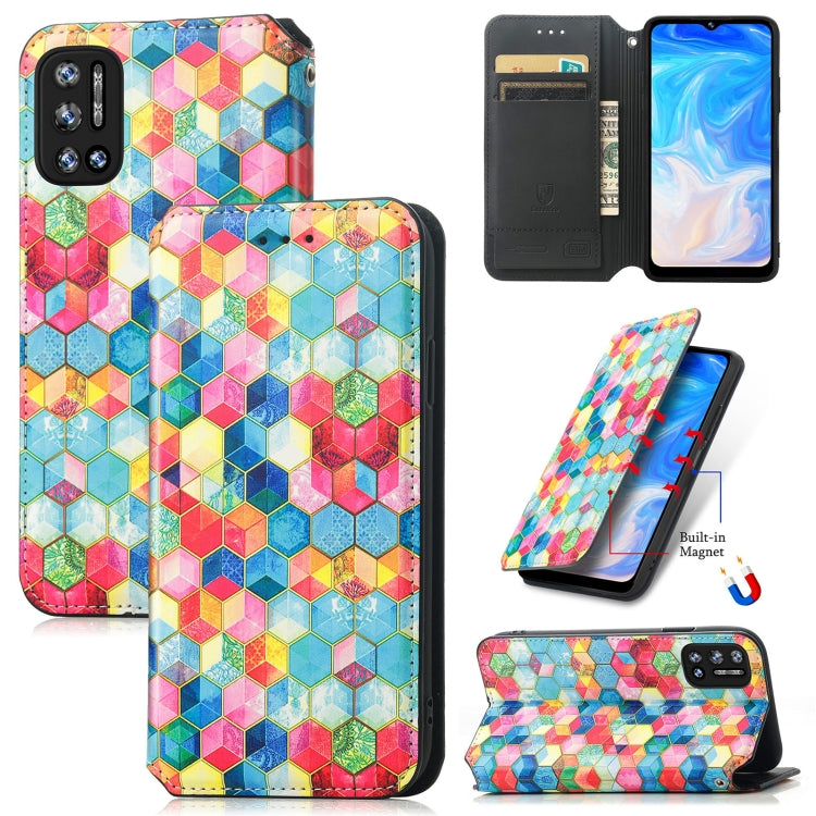 For Doogee N40 Pro CaseNeo Colorful Magnetic Leather Case with Holder & Card Slot & Wallet