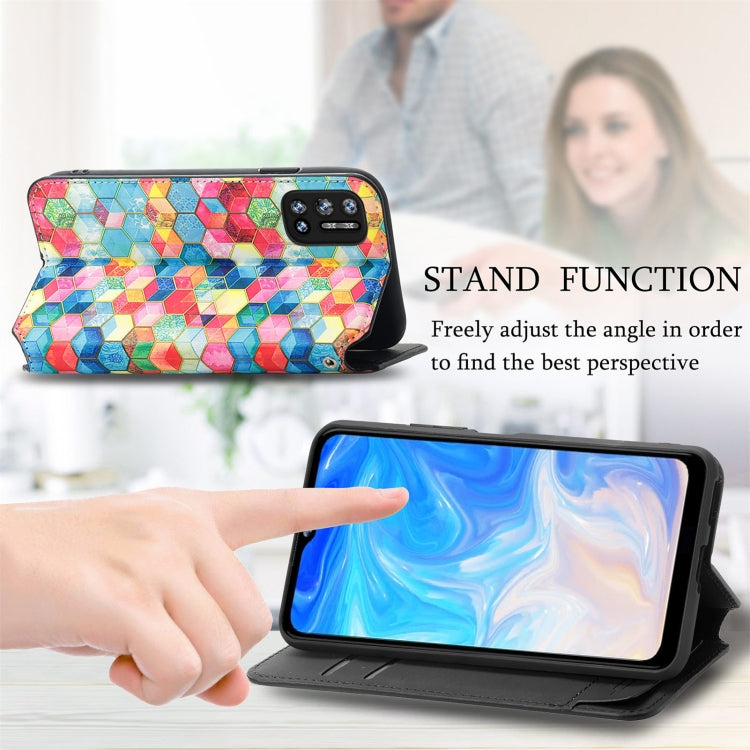 For Doogee N40 Pro CaseNeo Colorful Magnetic Leather Case with Holder & Card Slot & Wallet