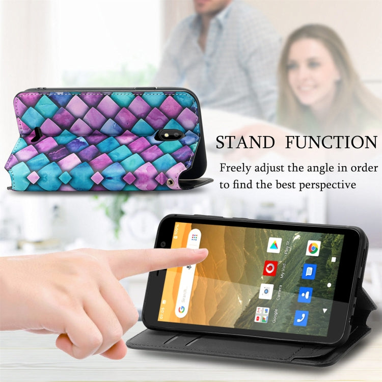 For Vodafone Smart E11 CaseNeo Colorful Magnetic Leather Case with Holder & Card Slot & Wallet
