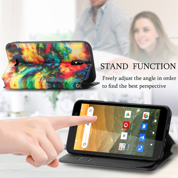 For Vodafone Smart E11 CaseNeo Colorful Magnetic Leather Case with Holder & Card Slot & Wallet