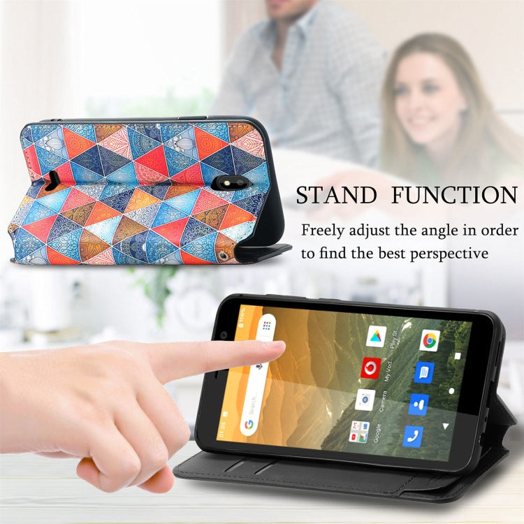 For Vodafone Smart E11 CaseNeo Colorful Magnetic Leather Case with Holder & Card Slot & Wallet