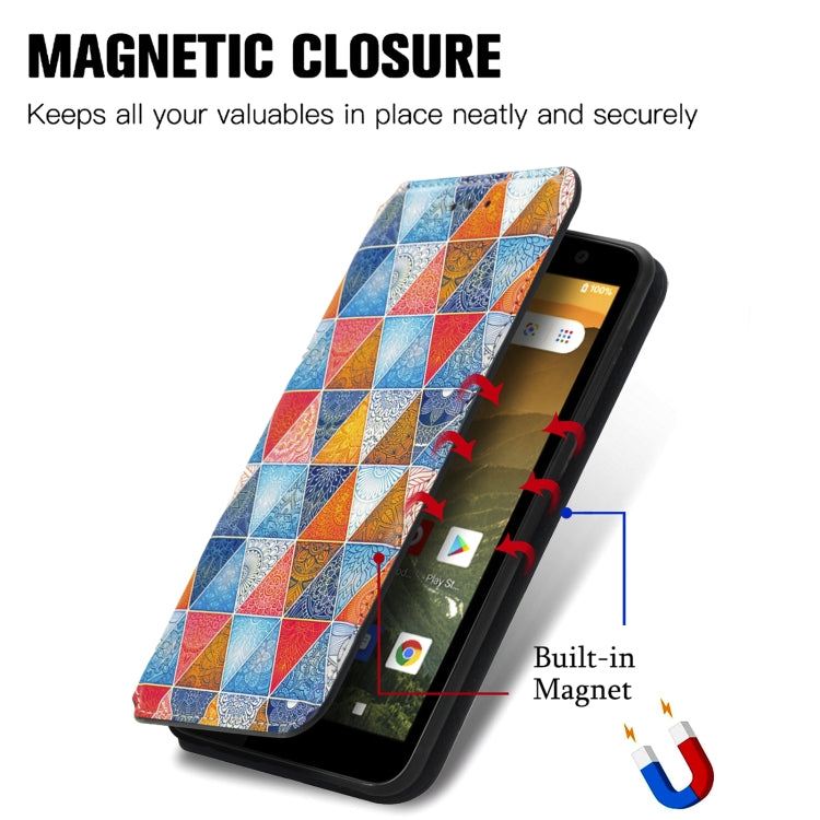 For Vodafone Smart E11 CaseNeo Colorful Magnetic Leather Case with Holder & Card Slot & Wallet