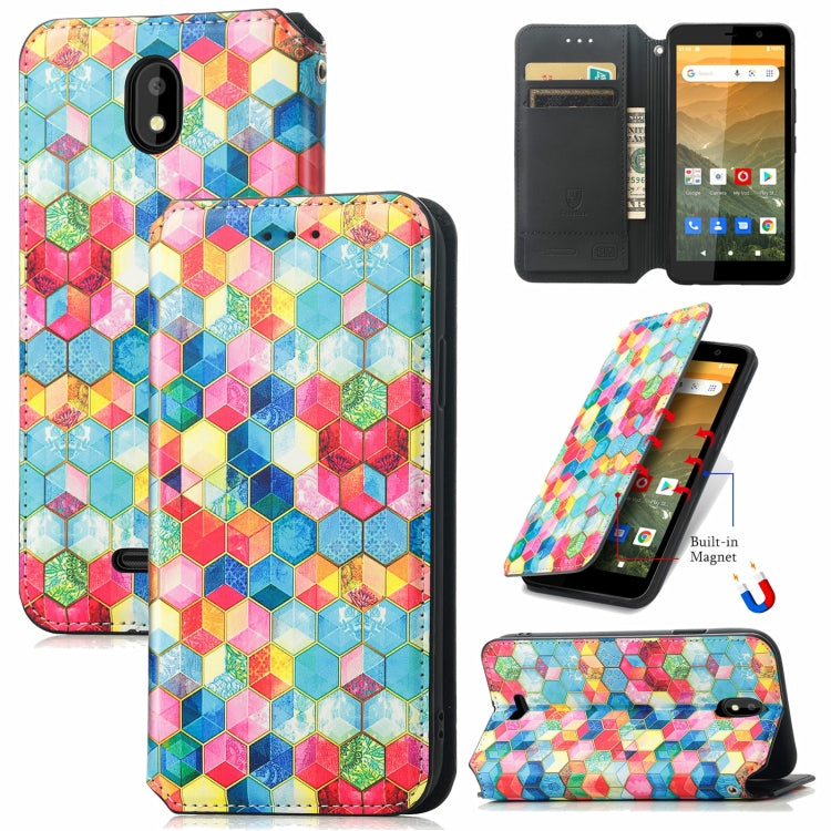 For Vodafone Smart E11 CaseNeo Colorful Magnetic Leather Case with Holder & Card Slot & Wallet