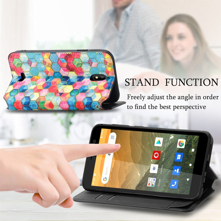 For Vodafone Smart E11 CaseNeo Colorful Magnetic Leather Case with Holder & Card Slot & Wallet
