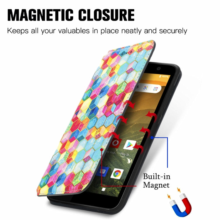 For Vodafone Smart E11 CaseNeo Colorful Magnetic Leather Case with Holder & Card Slot & Wallet