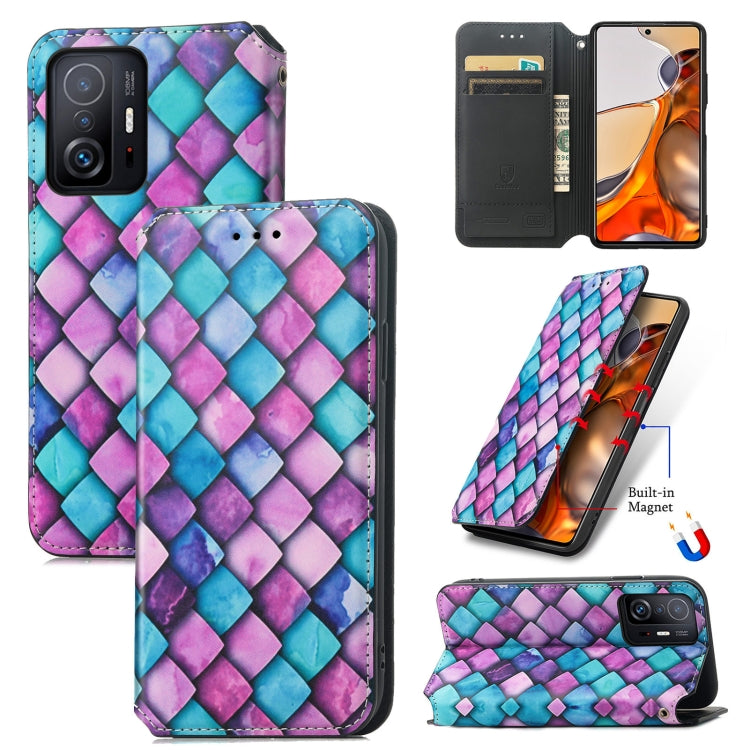For Xiaomi 11T / 11T Pro CaseNeo Colorful Magnetic Leather Case with Holder & Card Slot & Wallet