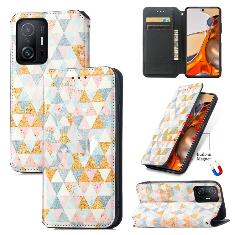 For Xiaomi 11T / 11T Pro CaseNeo Colorful Magnetic Leather Case with Holder & Card Slot & Wallet