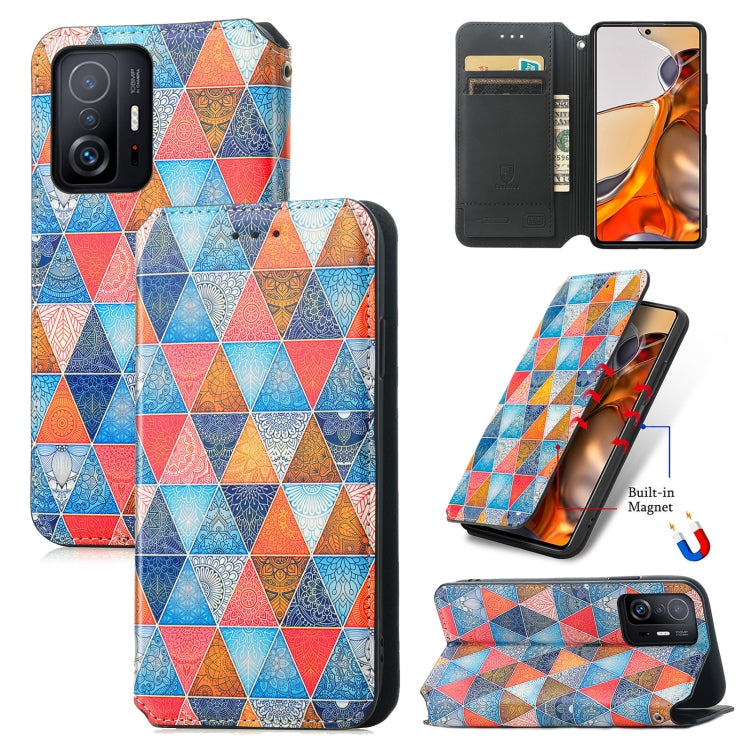 For Xiaomi 11T / 11T Pro CaseNeo Colorful Magnetic Leather Case with Holder & Card Slot & Wallet