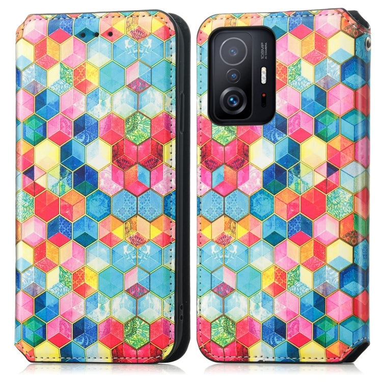 For Xiaomi 11T / 11T Pro CaseNeo Colorful Magnetic Leather Case with Holder & Card Slot & Wallet