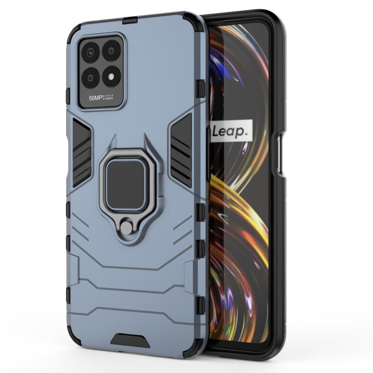 For OPPO Realme 8i Shockproof PC + TPU Phone Case with Magnetic Ring Holder