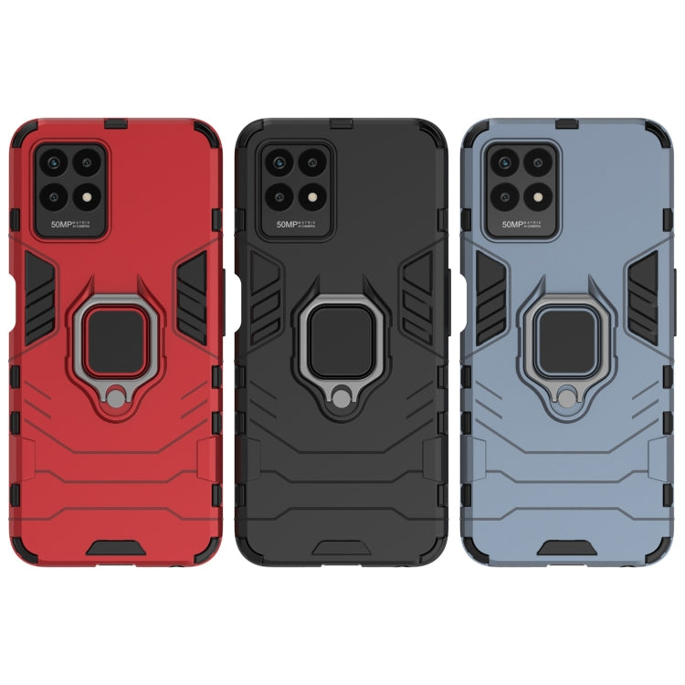 For OPPO Realme 8i Shockproof PC + TPU Phone Case with Magnetic Ring Holder