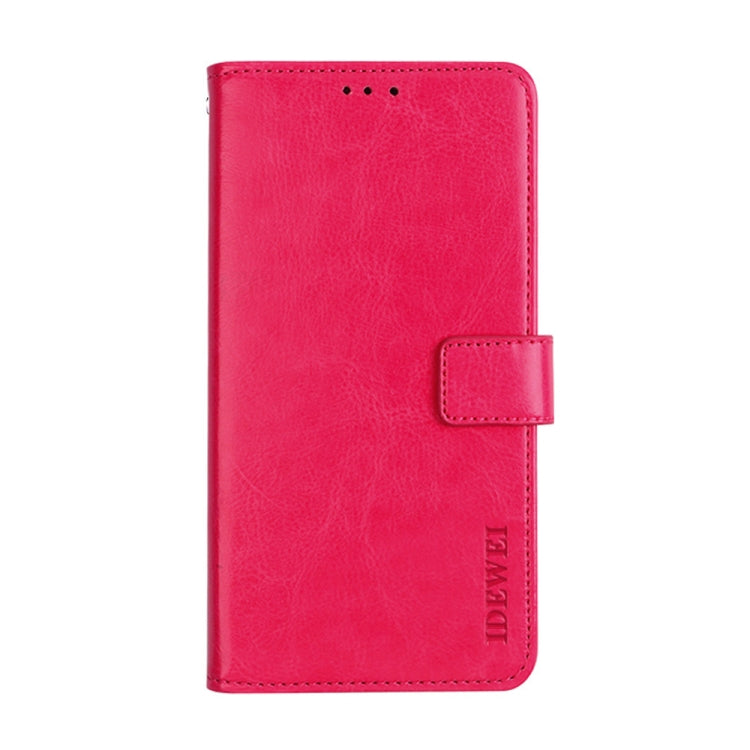 For Samsung Galaxy M52 5G idewei Crazy Horse Texture Leather Phone Case with Holder & Card Slots & Wallet
