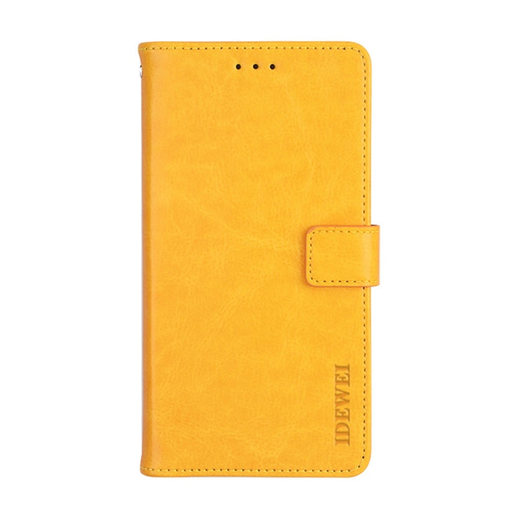 For Samsung Galaxy M52 5G idewei Crazy Horse Texture Leather Phone Case with Holder & Card Slots & Wallet