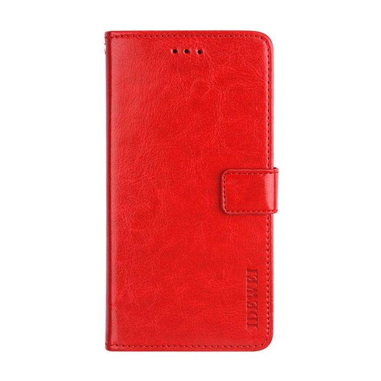 For Samsung Galaxy M52 5G idewei Crazy Horse Texture Leather Phone Case with Holder & Card Slots & Wallet