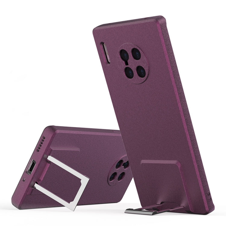 For Huawei Mate 30 Pro Skin Feel Frosted TPU Shockproof Phone Case with Telescopic Holder