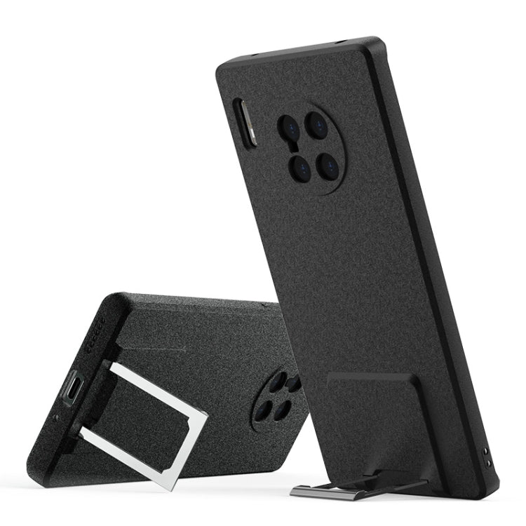 For Huawei Mate 30 Skin Feel Frosted TPU Shockproof Phone Case with Telescopic Holder