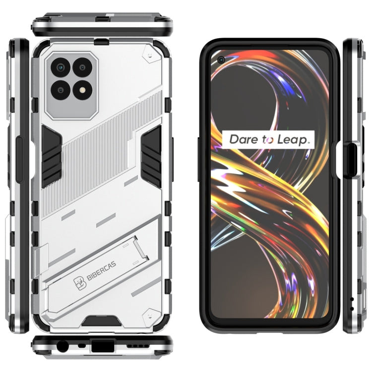 For OPPO Realme 8i Punk Armor 2 in 1 PC + TPU Shockproof Phone Case with Invisible Holder