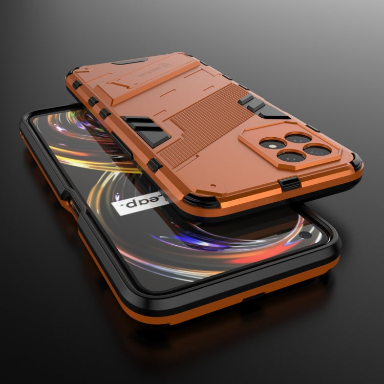 For OPPO Realme 8i Punk Armor 2 in 1 PC + TPU Shockproof Phone Case with Invisible Holder