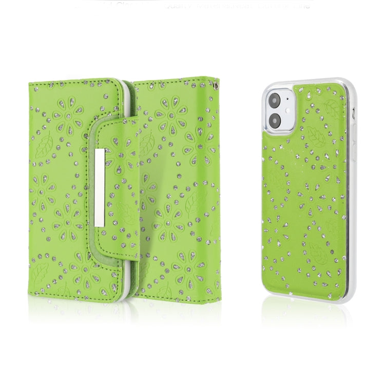 For iPhone 11 Separable Maple Leaf Flower Litchi Texture Flip Leather Case with Holder & Card Slot & Wallet & Lanyard