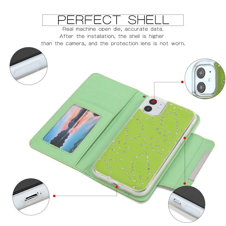 For iPhone 11 Separable Maple Leaf Flower Litchi Texture Flip Leather Case with Holder & Card Slot & Wallet & Lanyard