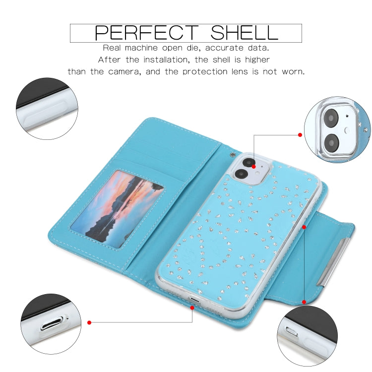 For iPhone 11 Separable Maple Leaf Flower Litchi Texture Flip Leather Case with Holder & Card Slot & Wallet & Lanyard