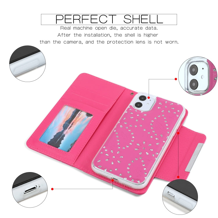 For iPhone 11 Separable Maple Leaf Flower Litchi Texture Flip Leather Case with Holder & Card Slot & Wallet & Lanyard