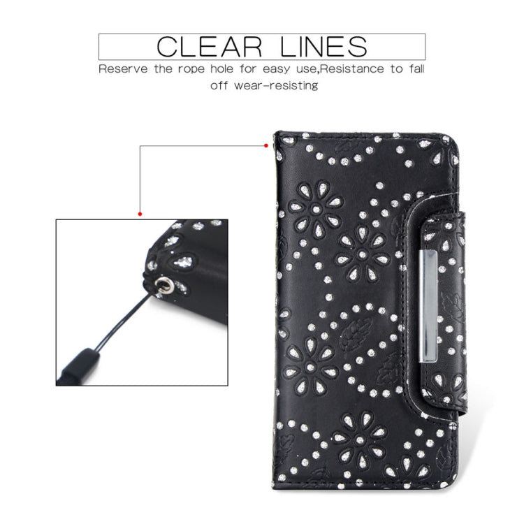 For iPhone 11 Separable Maple Leaf Flower Litchi Texture Flip Leather Case with Holder & Card Slot & Wallet & Lanyard