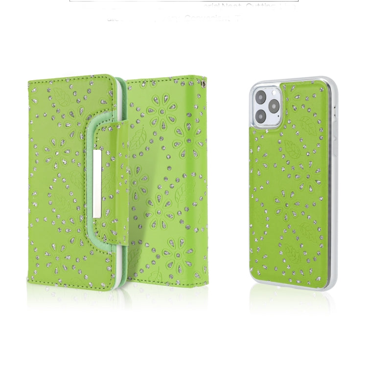 For iPhone 11 Pro Separable Maple Leaf Flower Litchi Texture Flip Leather Case with Holder & Card Slot & Wallet & Lanyard