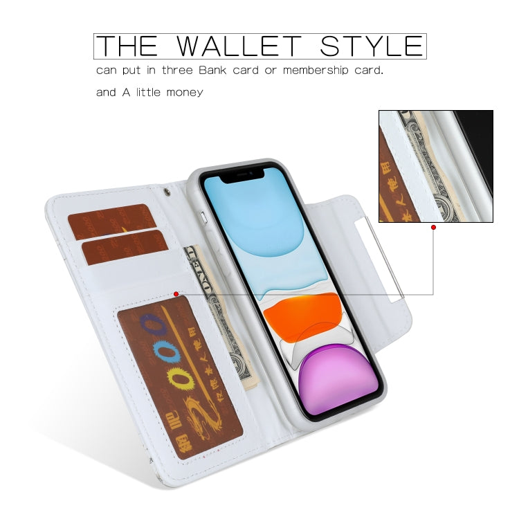 For iPhone 11 Pro Max Separable Maple Leaf Flower Litchi Texture Flip Leather Case with Holder & Card Slot & Wallet & Lanyard