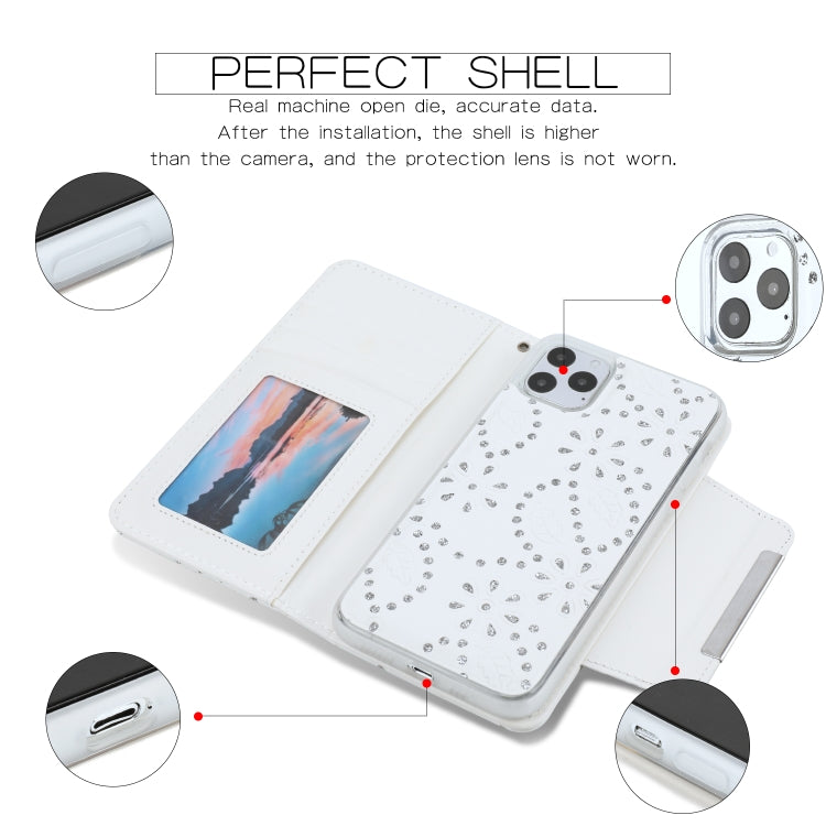 For iPhone 11 Pro Max Separable Maple Leaf Flower Litchi Texture Flip Leather Case with Holder & Card Slot & Wallet & Lanyard