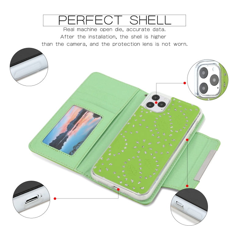 For iPhone 11 Pro Max Separable Maple Leaf Flower Litchi Texture Flip Leather Case with Holder & Card Slot & Wallet & Lanyard