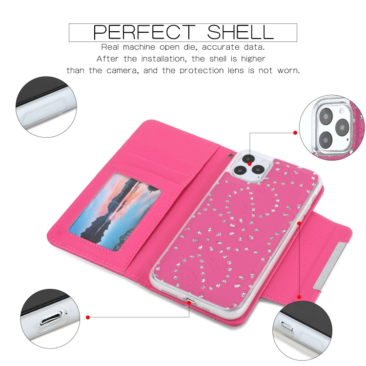 For iPhone 11 Pro Max Separable Maple Leaf Flower Litchi Texture Flip Leather Case with Holder & Card Slot & Wallet & Lanyard